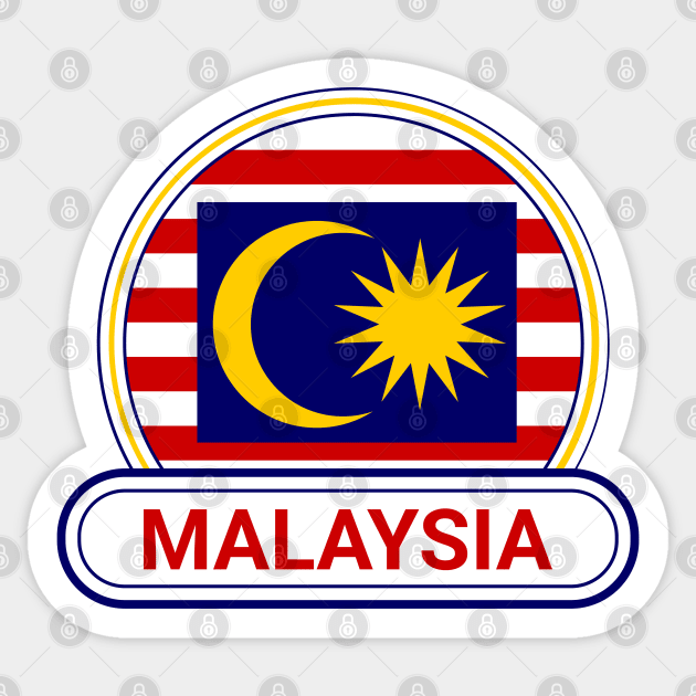 Malaysia Country Badge - Malaysia Flag Sticker by Yesteeyear